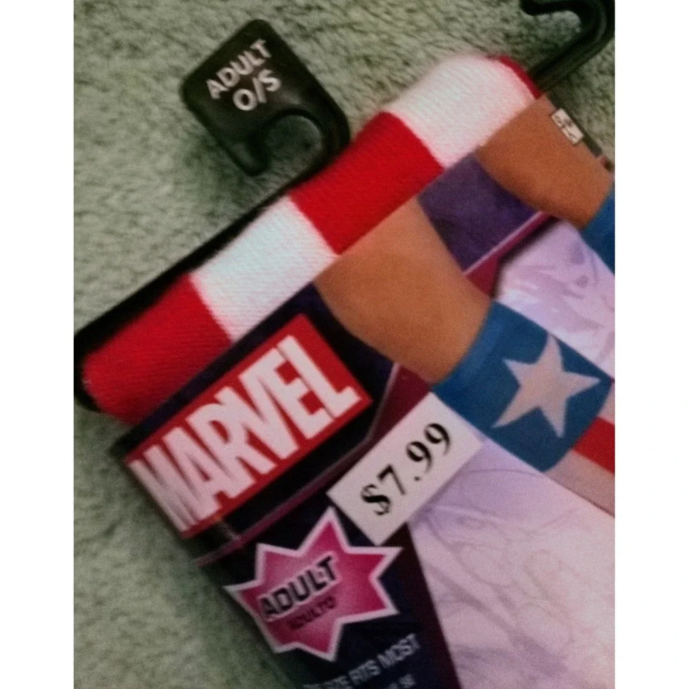 NEW Marvel Halloween Women's American Dream Knee Socks, One Size‎